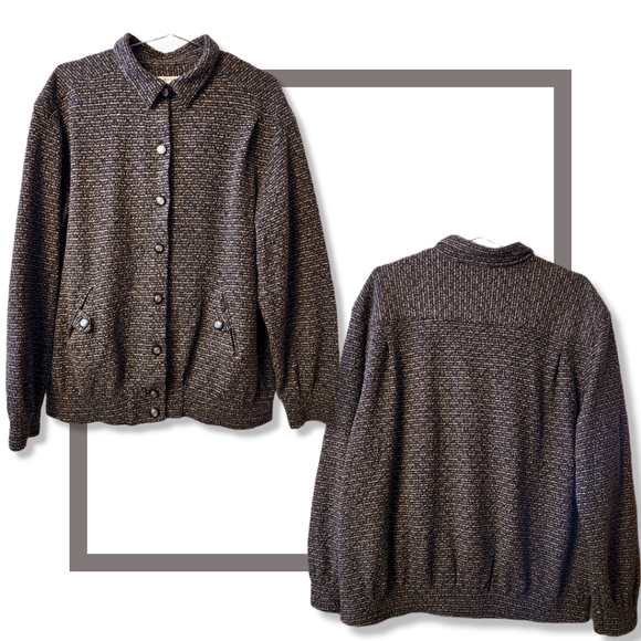 🍂 Vtg 90s Alfred Dunner Textured Jacket | Size 10 🧥 - Picture 2 of 5